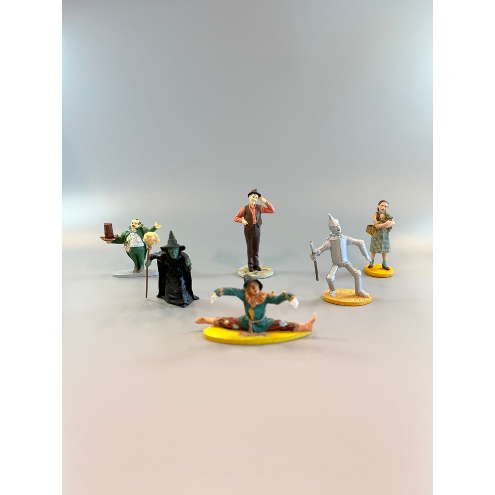 Vintage Wizard of Oz Figure Set 6pc Dorothy Tin Man Scarecrow Witch 1988-89 Used